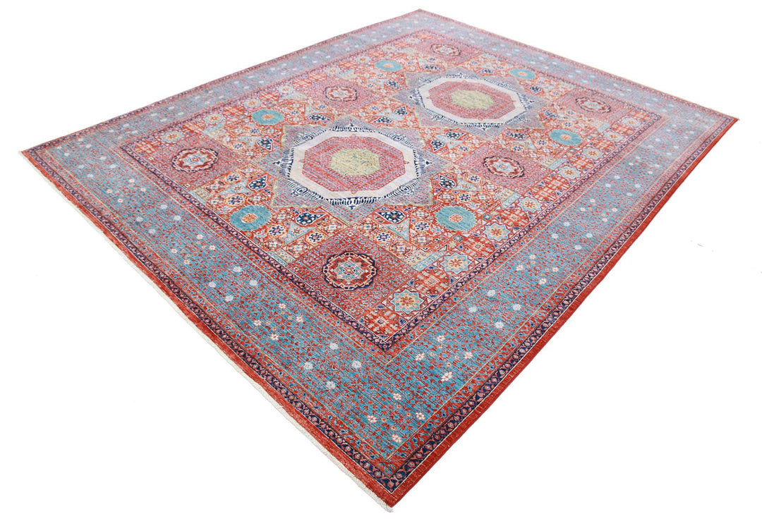 Hand Knotted Fine Mamluk Wool Rug 7' 10" x 9' 10" - No. AT16719