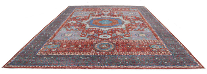 Hand Knotted Fine Mamluk Wool Rug 11' 9" x 16' 6" - No. AT97433