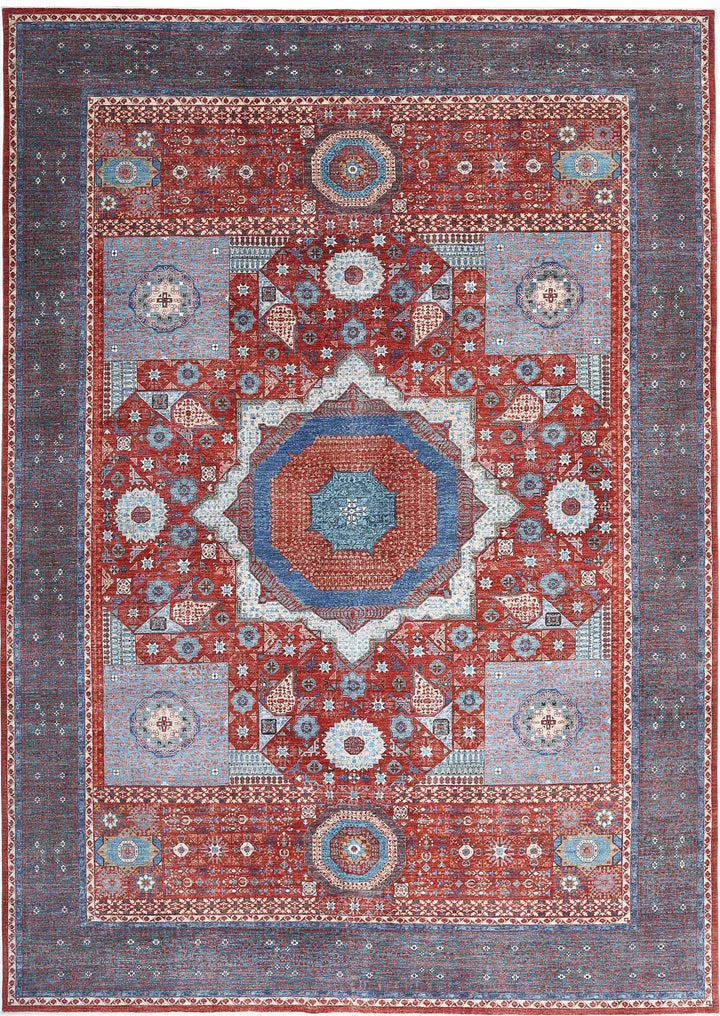 Hand Knotted Fine Mamluk Wool Rug 11' 9" x 16' 6" - No. AT97433