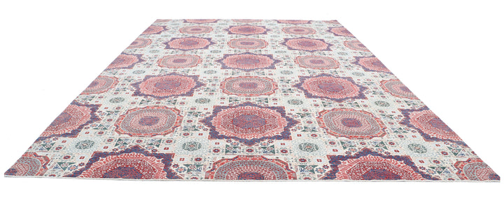 Hand Knotted Fine Mamluk Wool Rug 12' 1" x 17' 1" - No. AT89129