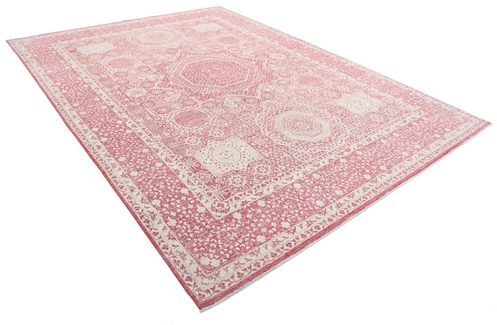 Hand Knotted Fine Mamluk Wool Rug 8' 10" x 11' 9" - No. AT49535