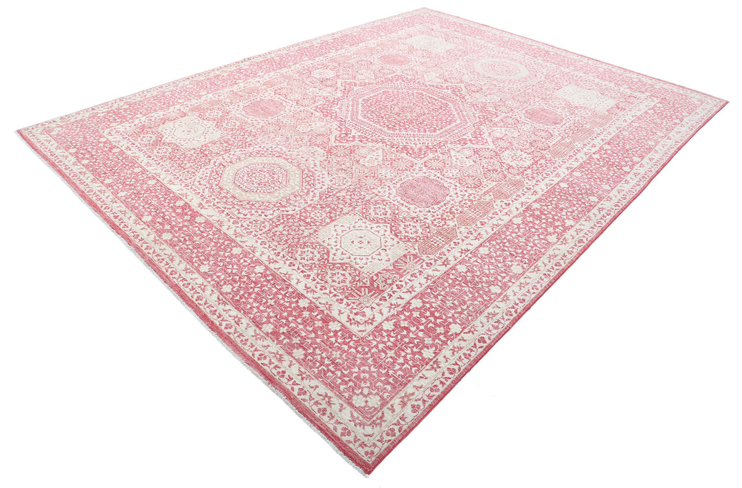 Hand Knotted Fine Mamluk Wool Rug 8' 10" x 11' 9" - No. AT49535