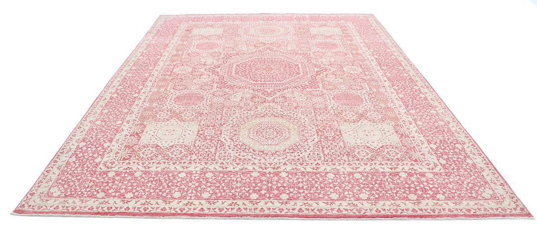 Hand Knotted Fine Mamluk Wool Rug 8' 10" x 11' 9" - No. AT49535