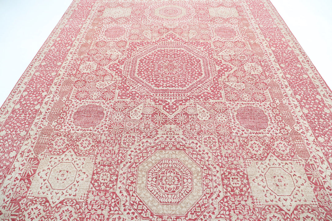 Hand Knotted Fine Mamluk Wool Rug 8' 10" x 11' 9" - No. AT49535