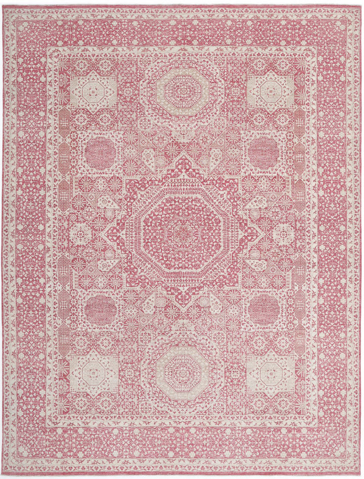 Hand Knotted Fine Mamluk Wool Rug 8' 10" x 11' 9" - No. AT49535