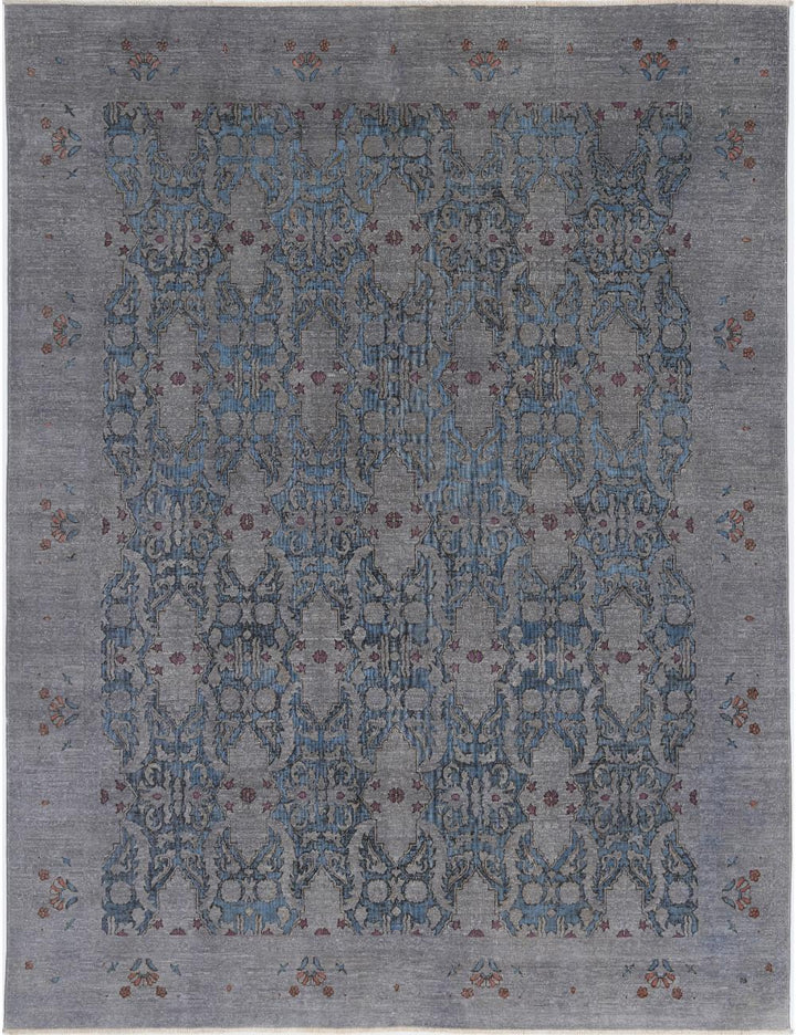 Hand Knotted Fine Onyx Wool Rug 7' 8" x 9' 9" - No. AT26737