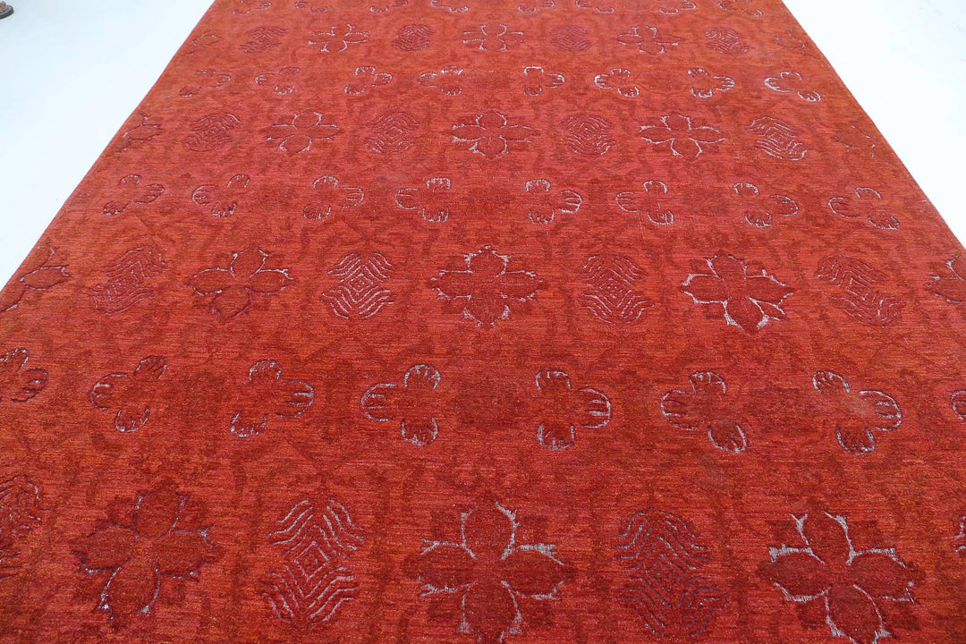 Hand Knotted Onyx Wool Rug 9' 8" x 13' 5" - No. AT70715