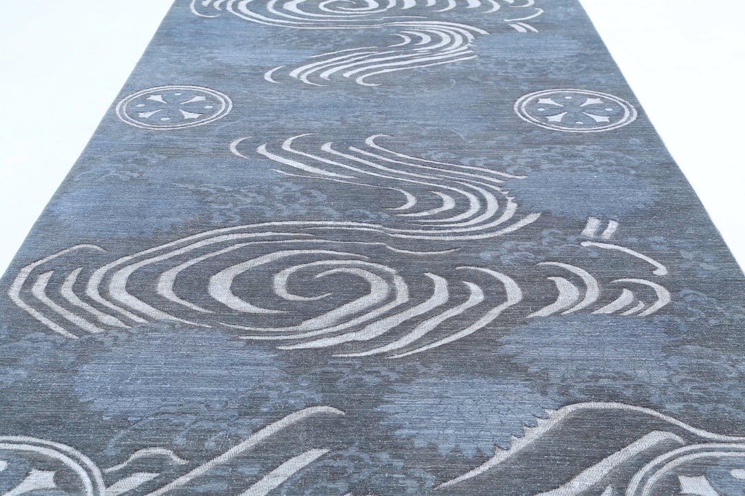 Hand Knotted Onyx Wool Rug 6' 2" x 14' 6" - No. AT31842