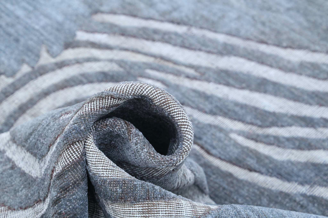 Hand Knotted Onyx Wool Rug 6' 2" x 14' 6" - No. AT31842