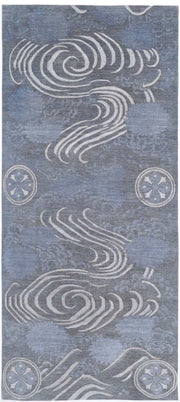 Hand Knotted Onyx Wool Rug 6' 2" x 14' 6" - No. AT31842