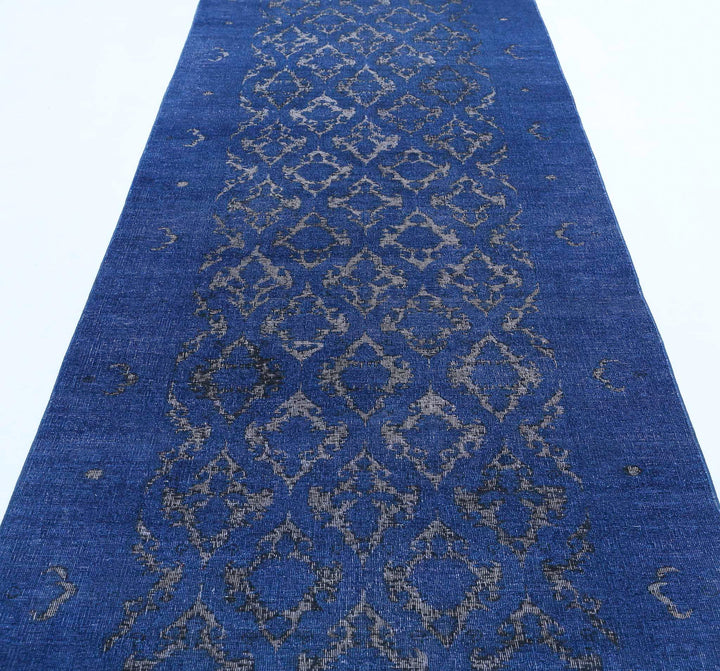 Hand Knotted Onyx Wool Rug 3' 10" x 12' 7" - No. AT86573