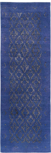 Hand Knotted Onyx Wool Rug 3' 10" x 12' 7" - No. AT86573