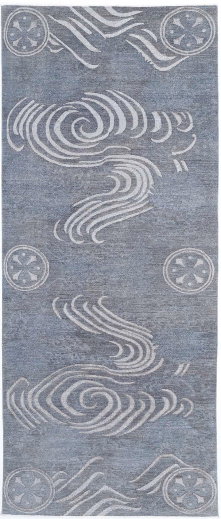 Hand Knotted Onyx Wool Rug 6' 1" x 16' 0" - No. AT35034
