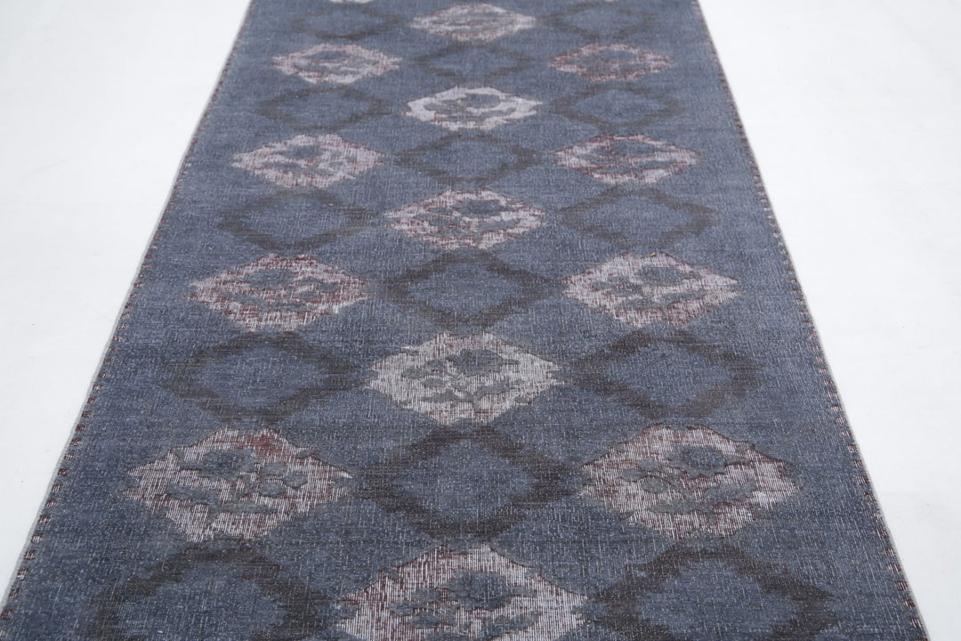 Hand Knotted Onyx Wool Rug 4' 0" x 14' 2" - No. AT44452