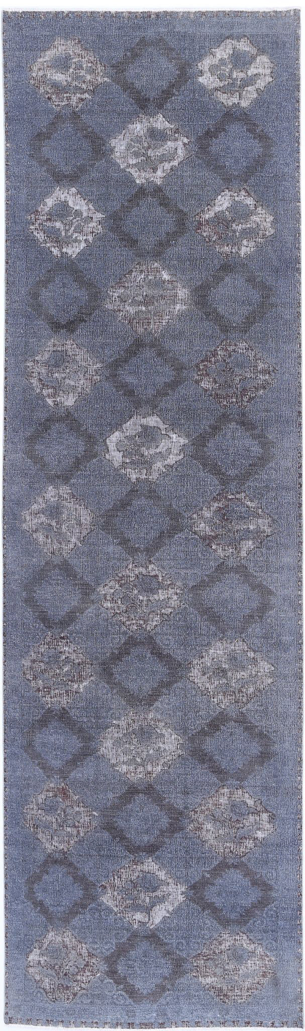 Hand Knotted Onyx Wool Rug 4' 0" x 14' 2" - No. AT44452