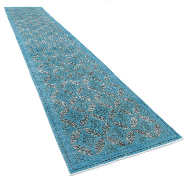 Hand Knotted Onyx Wool Rug 3' 11" x 18' 7" - No. AT46900