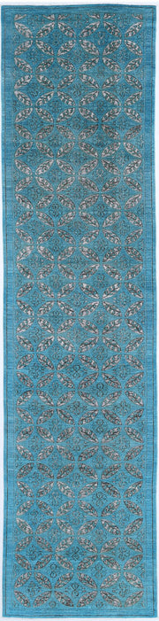 Hand Knotted Onyx Wool Rug 3' 11" x 18' 7" - No. AT46900