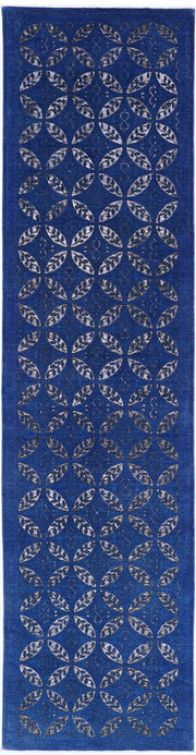 Hand Knotted Onyx Wool Rug 3' 9" x 16' 7" - No. AT33439