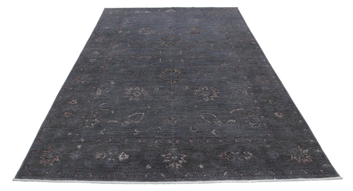 Hand Knotted Onyx Wool Rug 6' 3" x 10' 1" - No. AT84681
