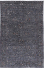 Hand Knotted Onyx Wool Rug 6' 3" x 10' 1" - No. AT84681