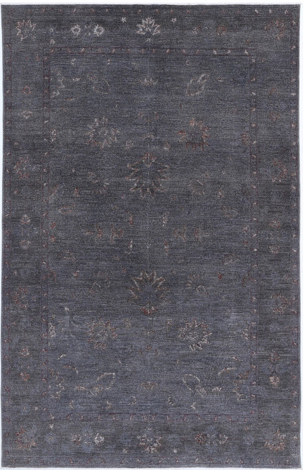 Hand Knotted Onyx Wool Rug 6' 3" x 10' 1" - No. AT84681