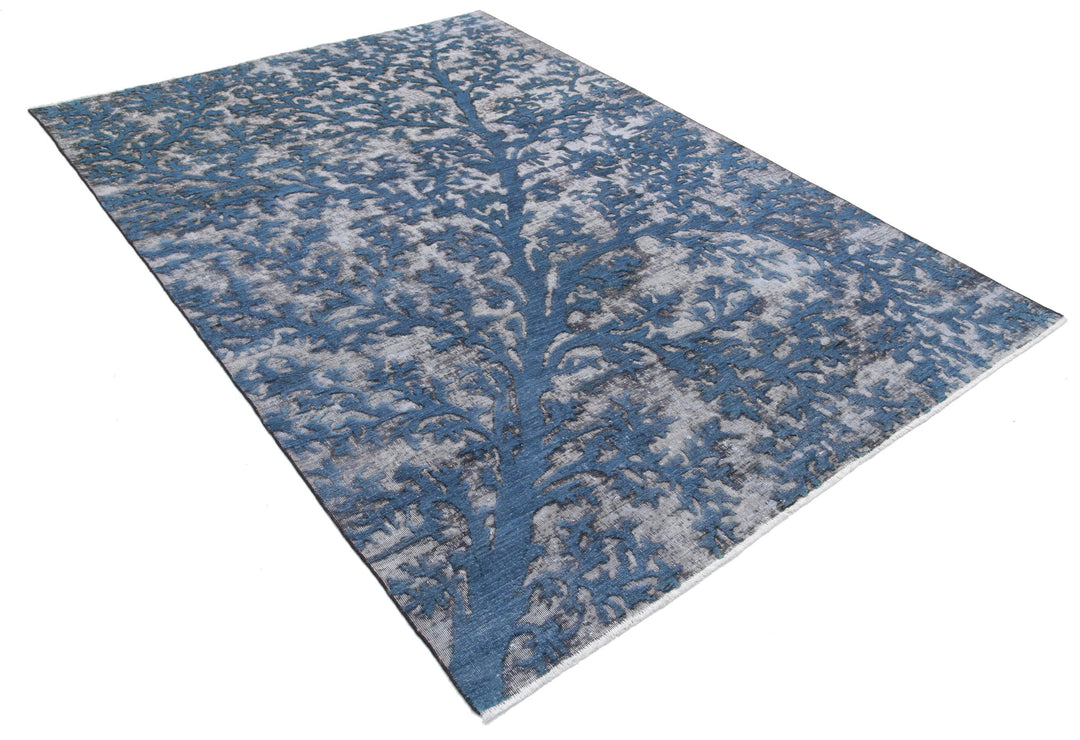 Hand Knotted Onyx Wool Rug 5' 9" x 8' 3" - No. AT70565