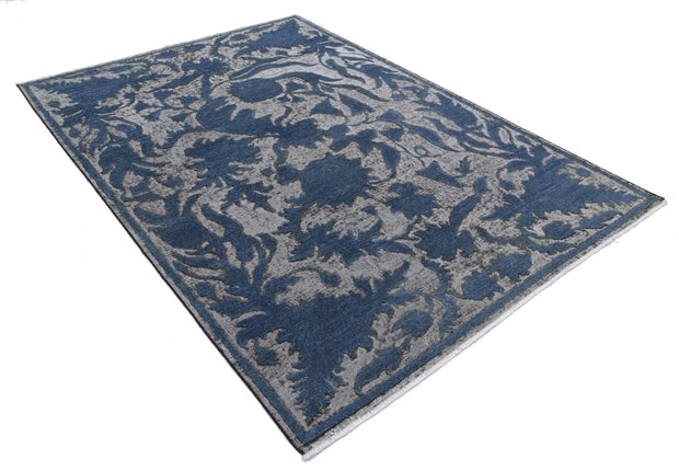 Hand Knotted Onyx Wool Rug 5' 9" x 8' 0" - No. AT89972