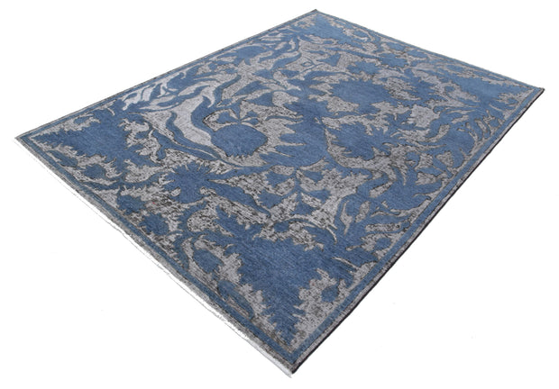 Hand Knotted Onyx Wool Rug 5' 9" x 8' 0" - No. AT89972