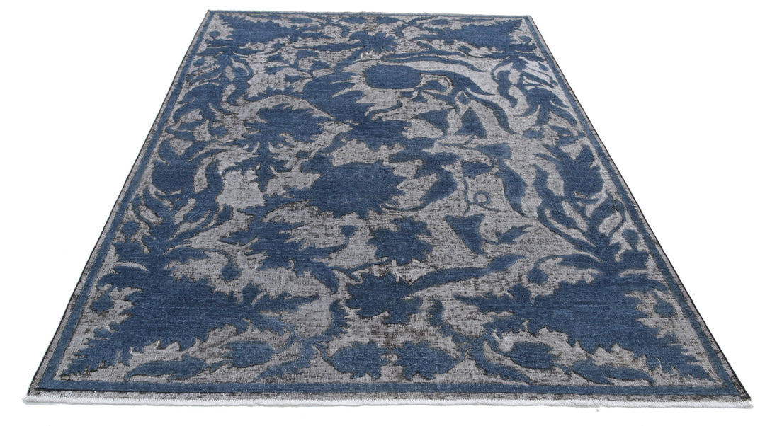 Hand Knotted Onyx Wool Rug 5' 9" x 8' 0" - No. AT89972