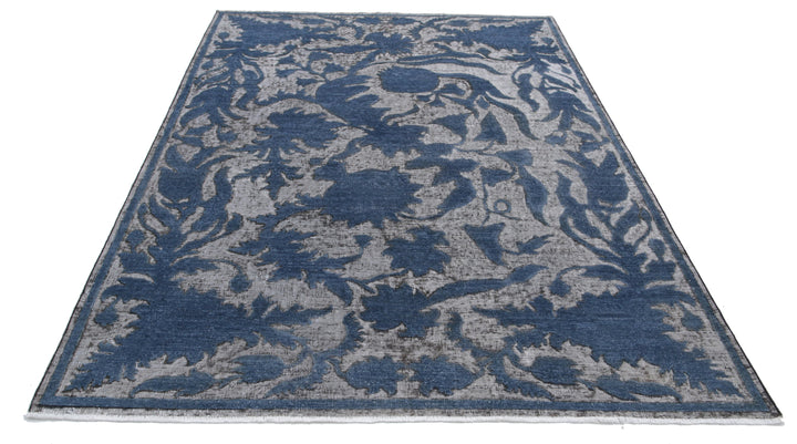 Hand Knotted Onyx Wool Rug 5' 9" x 8' 0" - No. AT89972