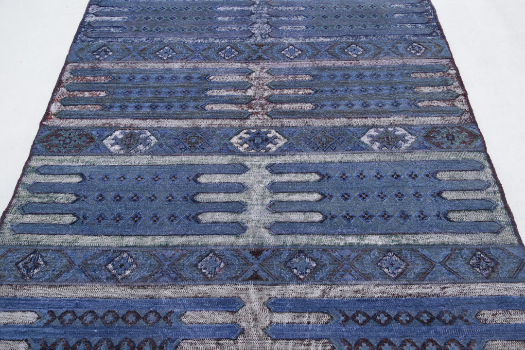Hand Knotted Onyx Wool Rug 4' 11" x 6' 7" - No. AT31696