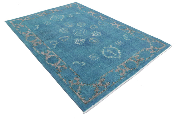 Hand Knotted Onyx Wool Rug 5' 11" x 8' 6" - No. AT71893