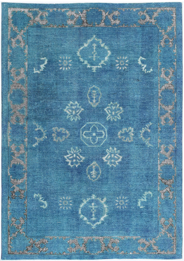 Hand Knotted Onyx Wool Rug 5' 11" x 8' 6" - No. AT71893