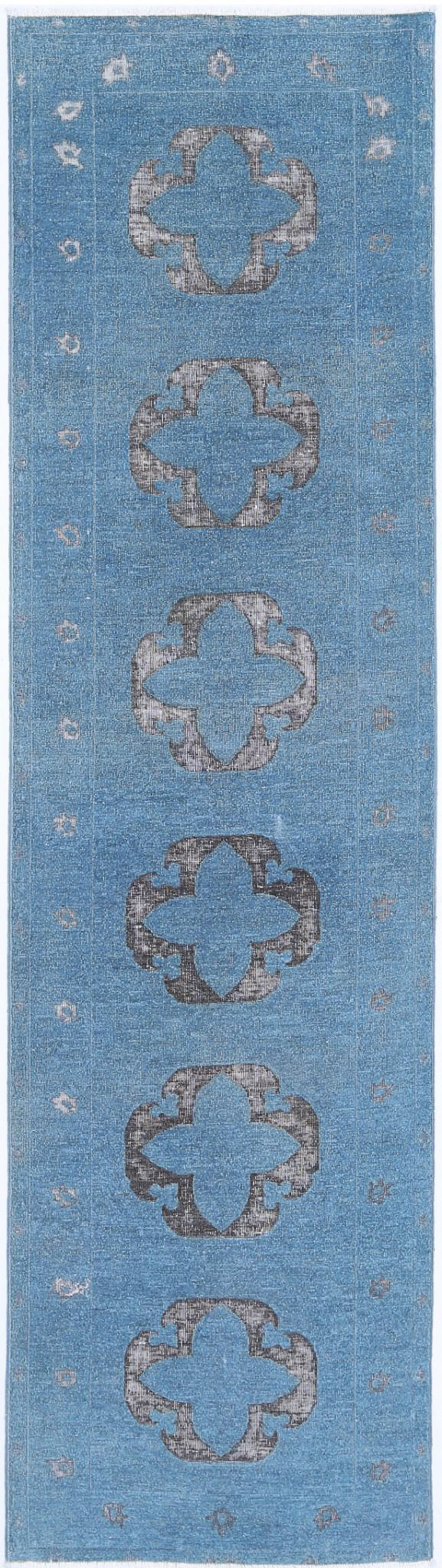 Hand Knotted Onyx Wool Rug 2' 6" x 9' 9" - No. AT75048