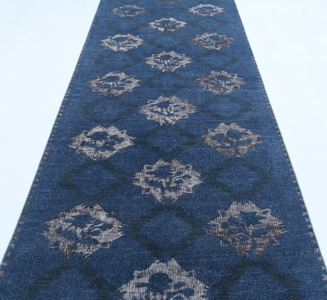 Hand Knotted Onyx Wool Rug 3' 10" x 14' 2" - No. AT11973