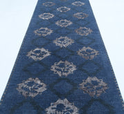 Hand Knotted Onyx Wool Rug 3' 10" x 14' 2" - No. AT11973