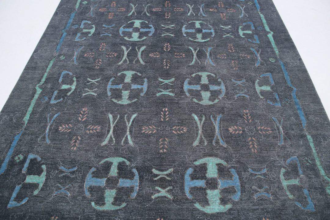 Hand Knotted Onyx Wool Rug 6' 3" x 13' 6" - No. AT63553