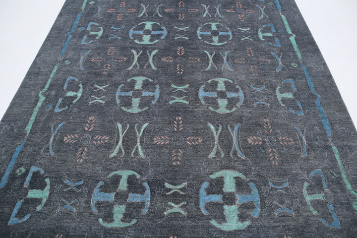 Hand Knotted Onyx Wool Rug 6' 3" x 13' 6" - No. AT63553