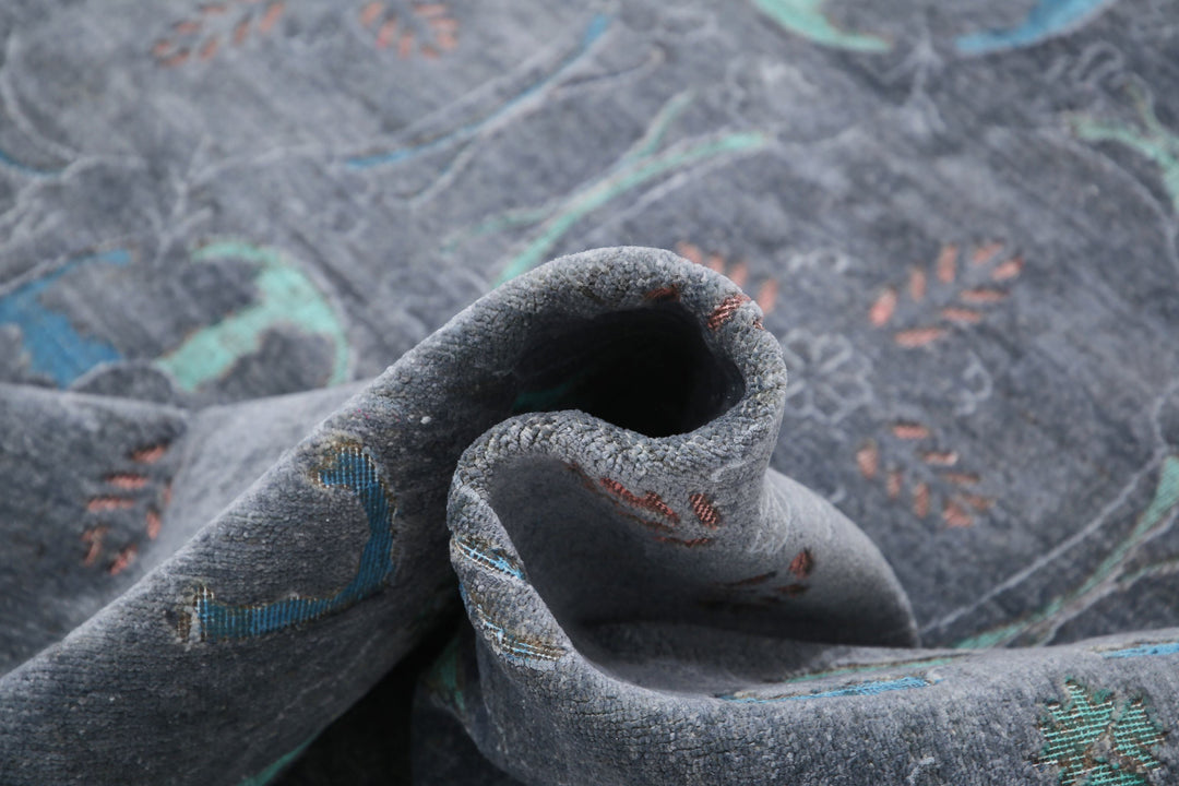 Hand Knotted Onyx Wool Rug 6' 3" x 13' 6" - No. AT63553