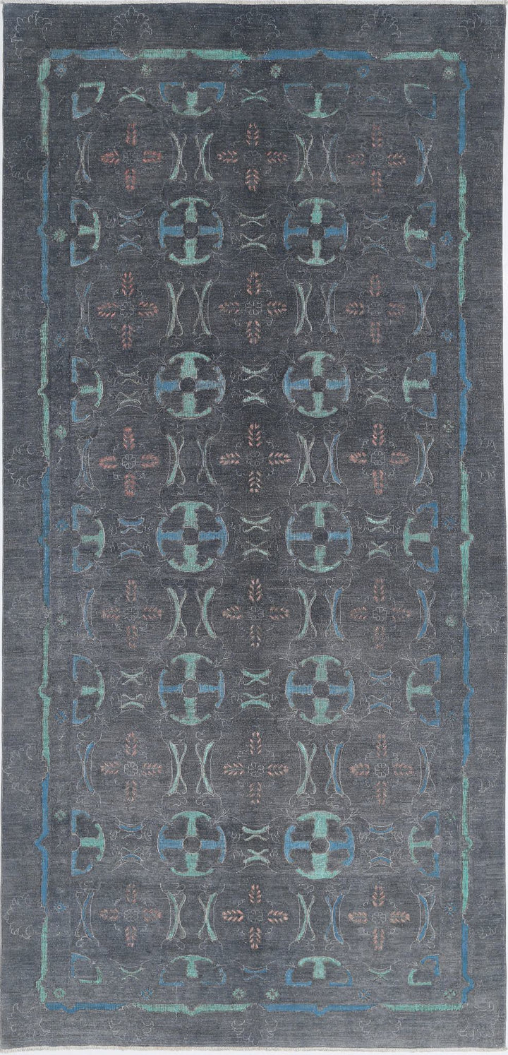 Hand Knotted Onyx Wool Rug 6' 3" x 13' 6" - No. AT63553