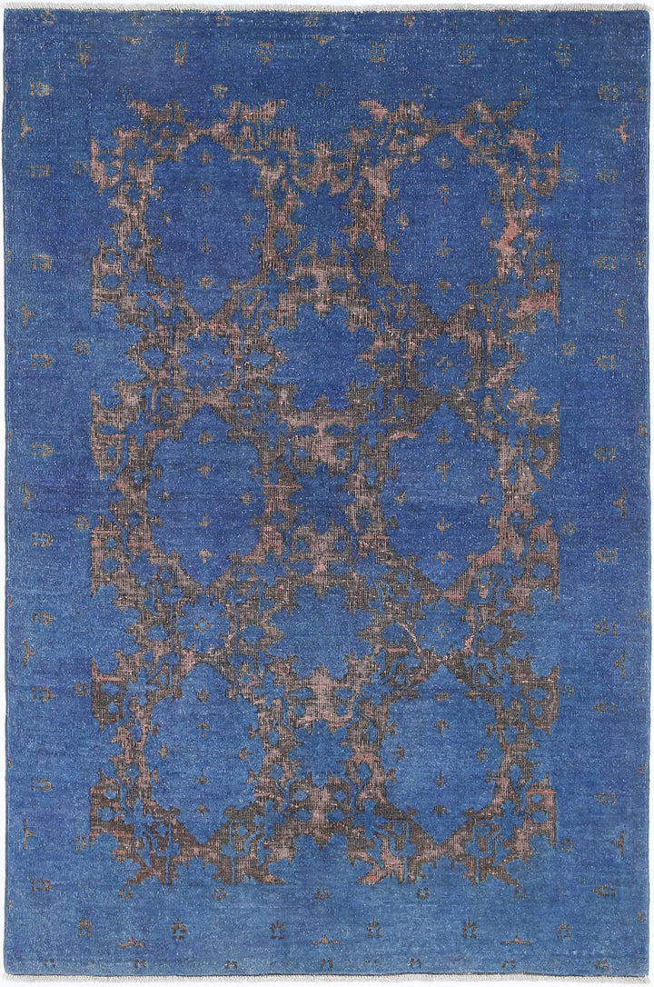 Hand Knotted Onyx Wool Rug 3' 10" x 5' 8" - No. AT98982