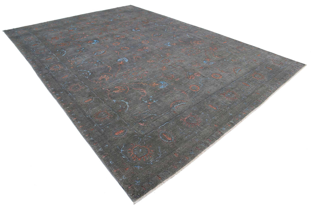 Hand Knotted Fine Onyx Wool Rug 9' 8" x 13' 9" - No. AT68122