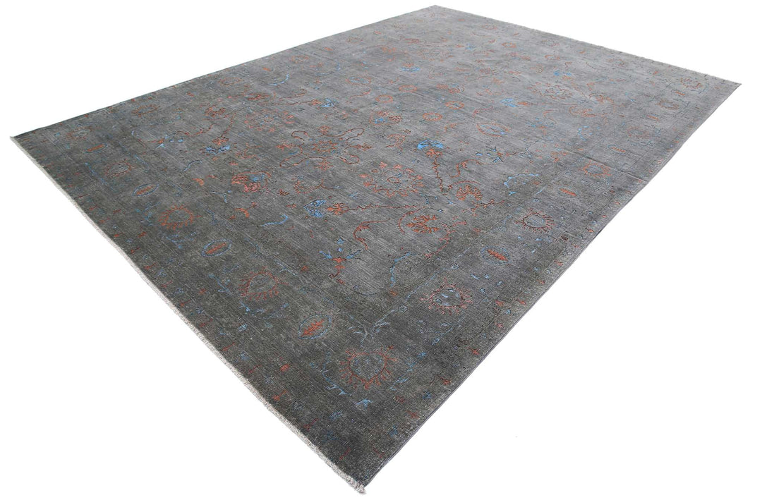 Hand Knotted Fine Onyx Wool Rug 9' 8" x 13' 9" - No. AT68122
