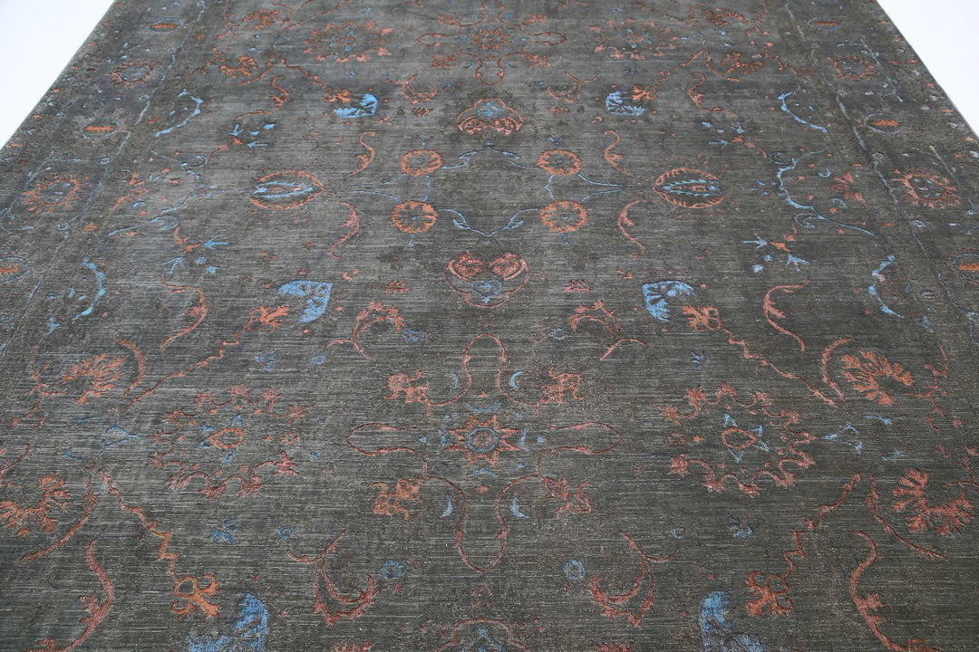 Hand Knotted Fine Onyx Wool Rug 9' 8" x 13' 9" - No. AT68122