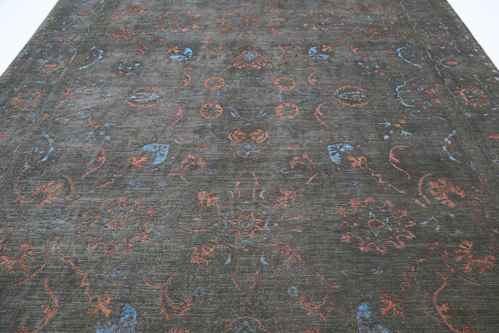 Hand Knotted Fine Onyx Wool Rug 9' 8" x 13' 9" - No. AT68122