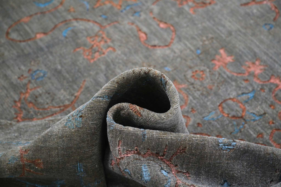 Hand Knotted Fine Onyx Wool Rug 9' 8" x 13' 9" - No. AT68122