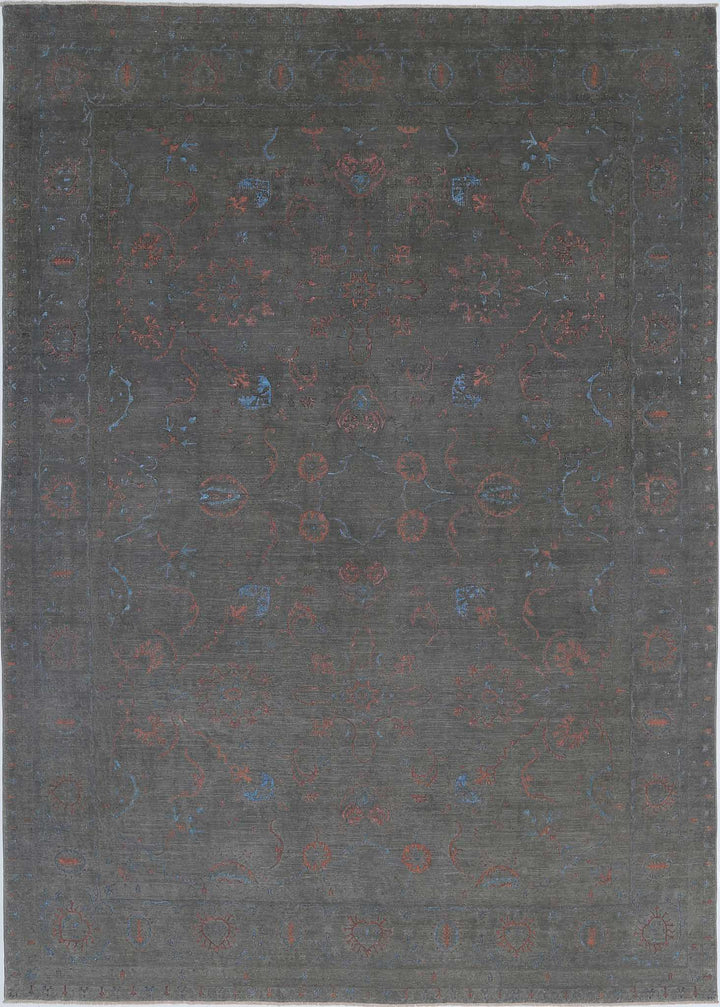 Hand Knotted Fine Onyx Wool Rug 9' 8" x 13' 9" - No. AT68122