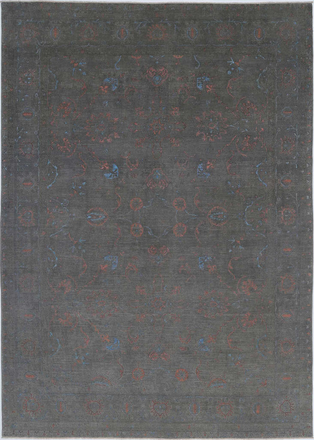 Hand Knotted Fine Onyx Wool Rug 9' 8" x 13' 9" - No. AT68122