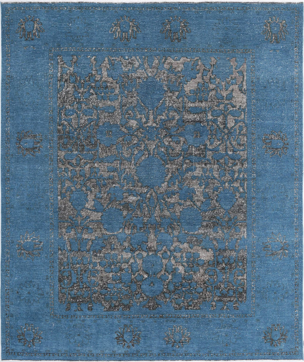 Hand Knotted Onyx Wool Rug 7' 10" x 9' 3" - No. AT31671