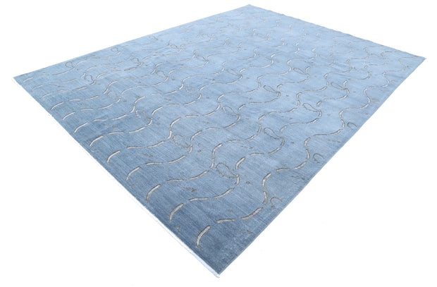 Hand Knotted Onyx Wool Rug 8' 7" x 11' 9" - No. AT54899